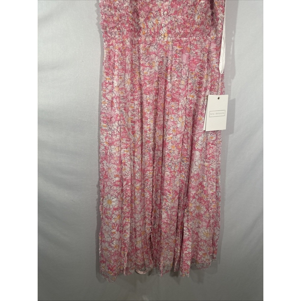 NWT Mac Duggal [ 12 ] 8012 Floral V-Neck Floral A line Midi Dress In Pink #S1938 - Picture 13 of 16